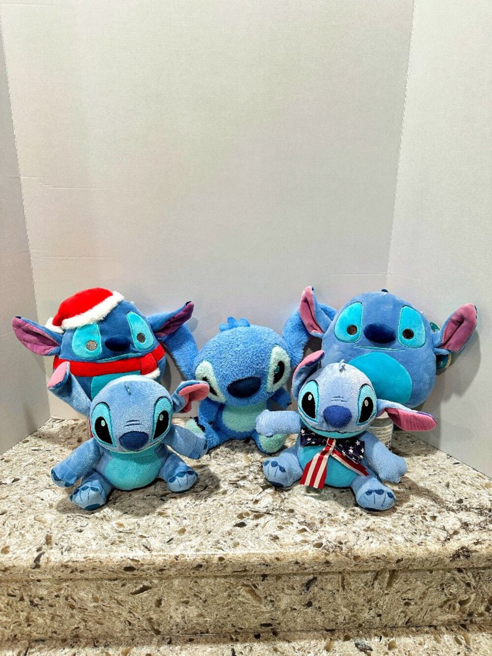 Disney Lilo and Stitch Lot of 5 Stitch Plush Stuffed Animals Soft Toys 7-9 Inch